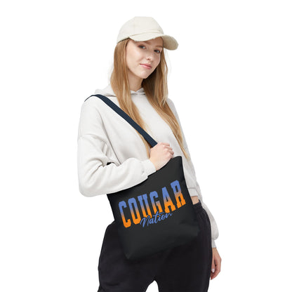 Personalized Team Mascot Nation Tote Bag – Custom School Colors & Collegiate Stripes