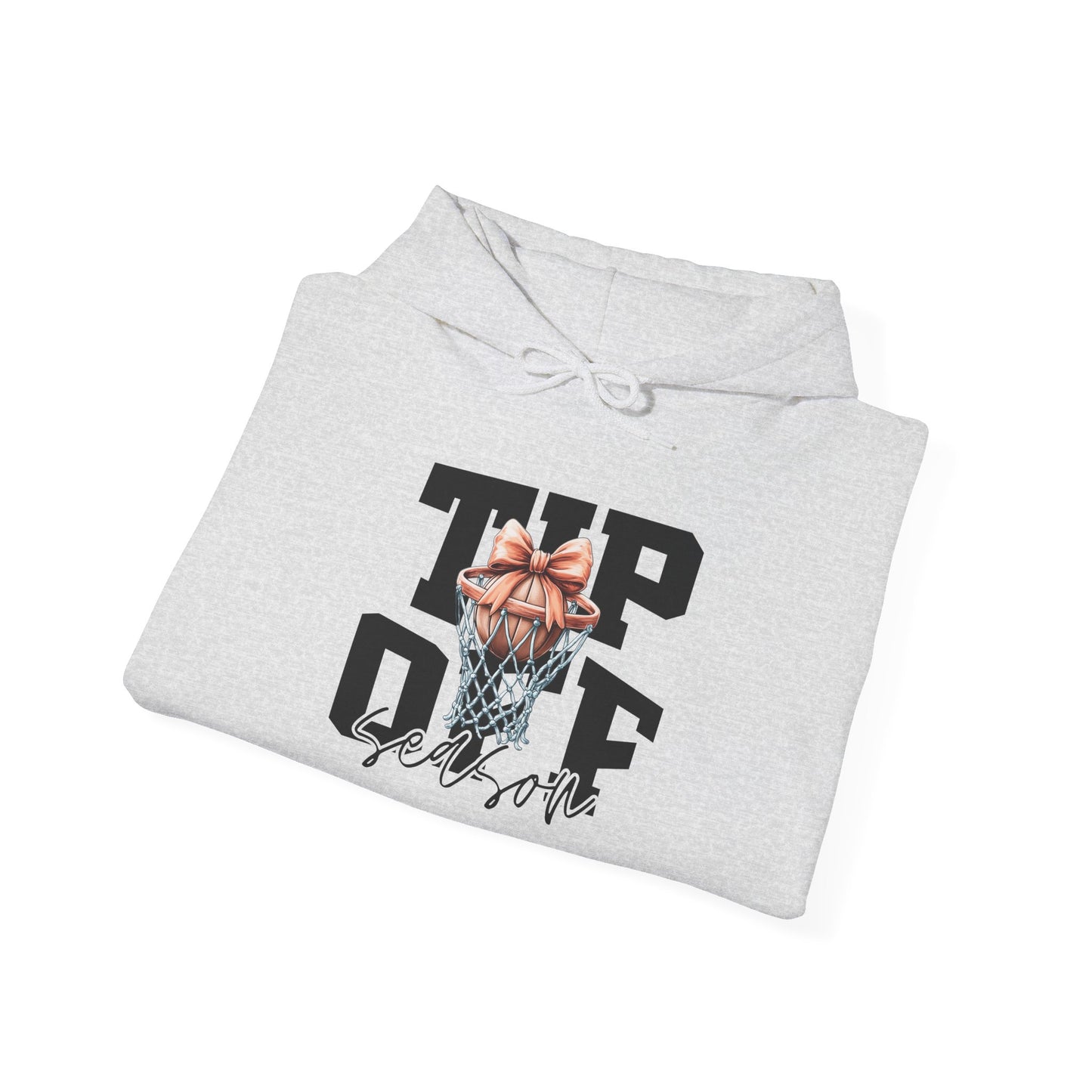 Tip-Off Season Vintage Basketball Hoodie – Retro Coquette Bow Style