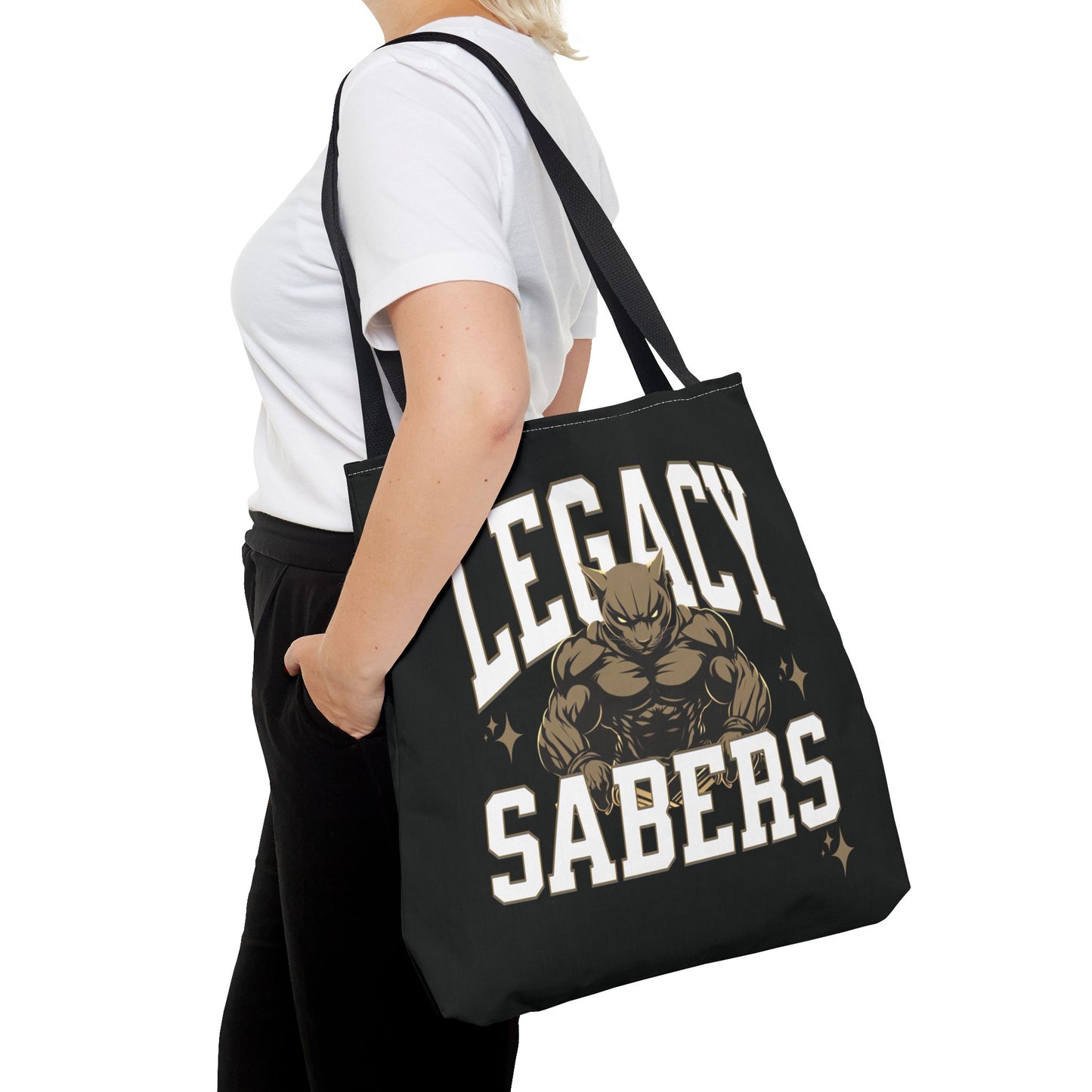 Personalized Muscle Mascot Game Day Tote – Custom School Colors & Bold Collegiate Design