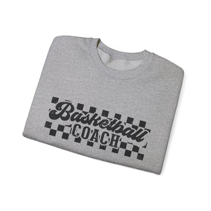 Personalized Retro Basketball Crewneck Sweatshirt – Vintage Checkered Design