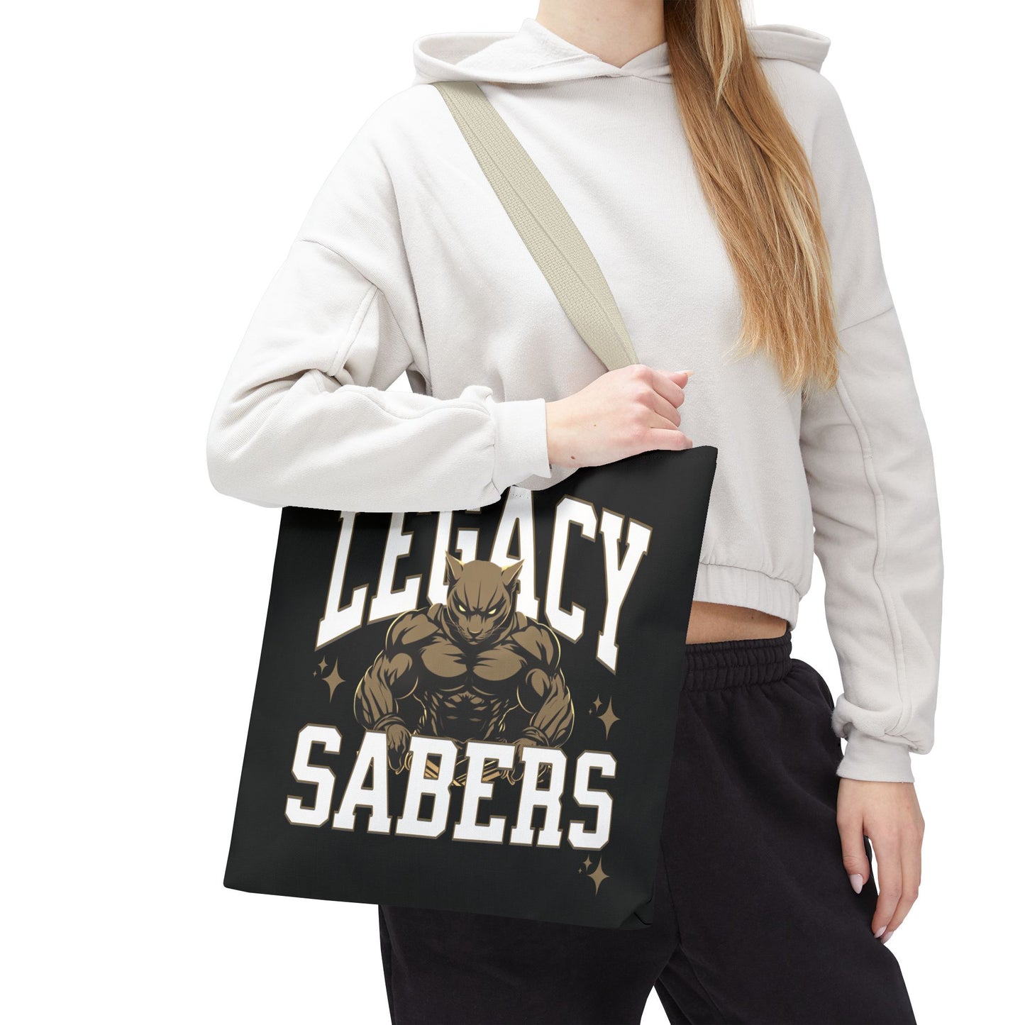 Personalized Muscle Mascot Game Day Tote – Custom School Colors & Bold Collegiate Design