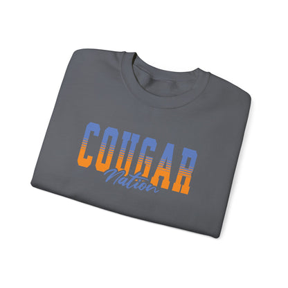 Personalized Team Mascot Nation Sweatshirt– Custom School Colors & Collegiate Stripes | Gildan Crewneck