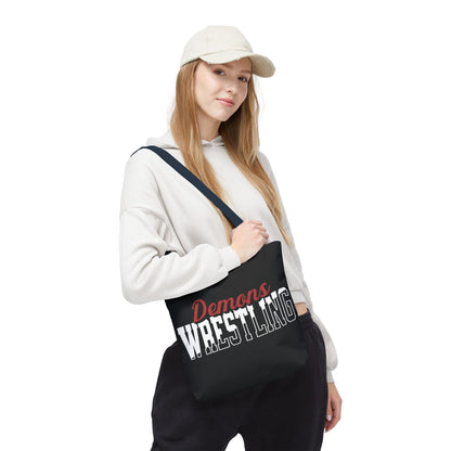 Personalized Wrestling Team Mascot Tote Bag – Custom School Colors & Bold Collegiate Design