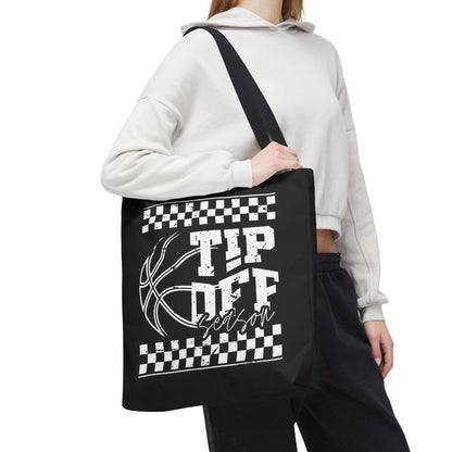 Tip-Off Season Retro Basketball Tote Bag – Vintage Style Game Day Carry-All