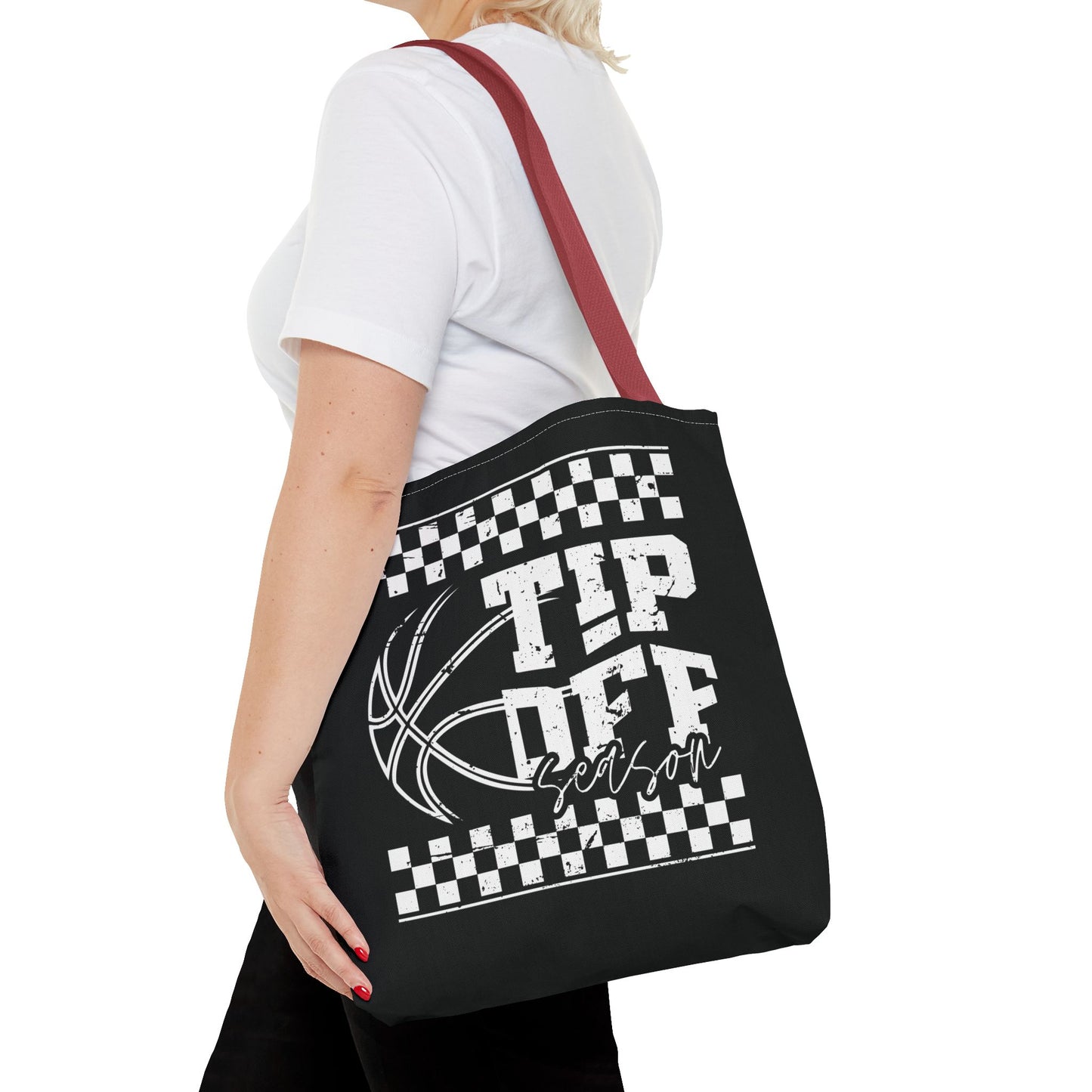 Tip-Off Season Retro Basketball Tote Bag – Vintage Style Game Day Carry-All