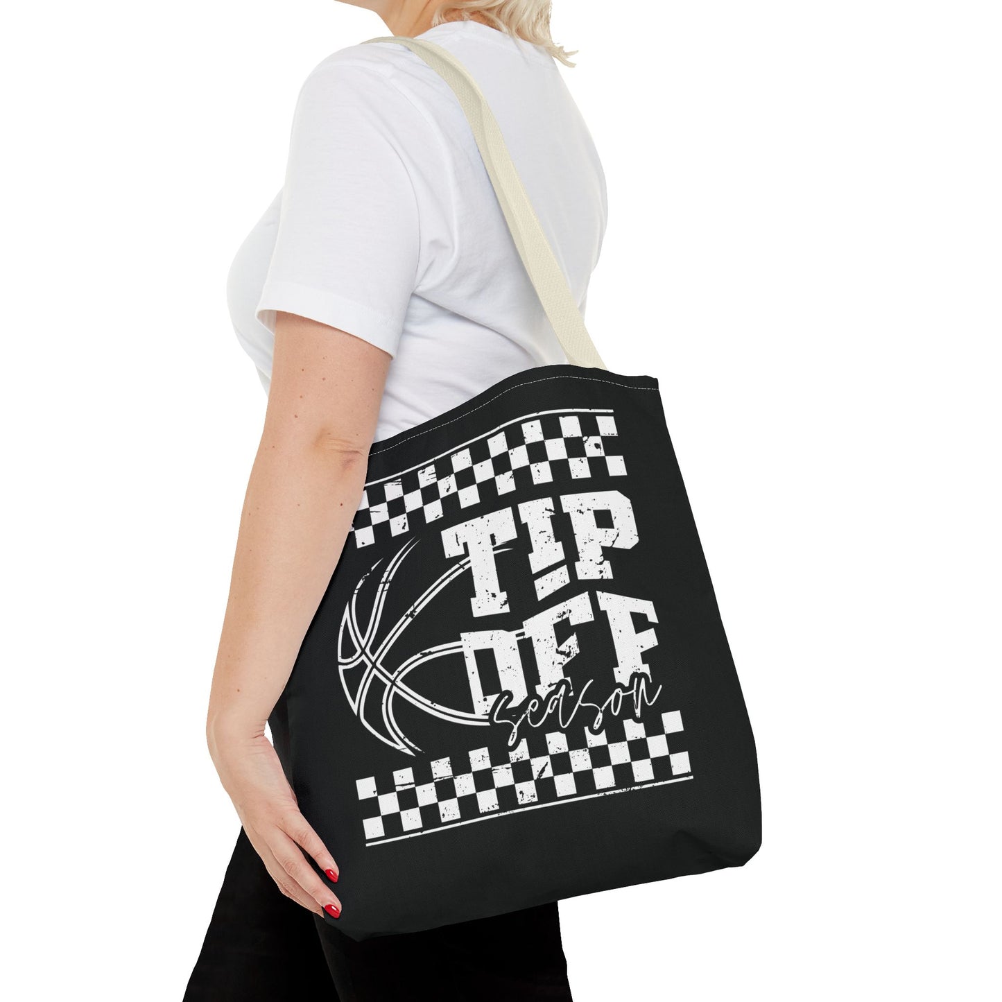 Tip-Off Season Retro Basketball Tote Bag – Vintage Style Game Day Carry-All