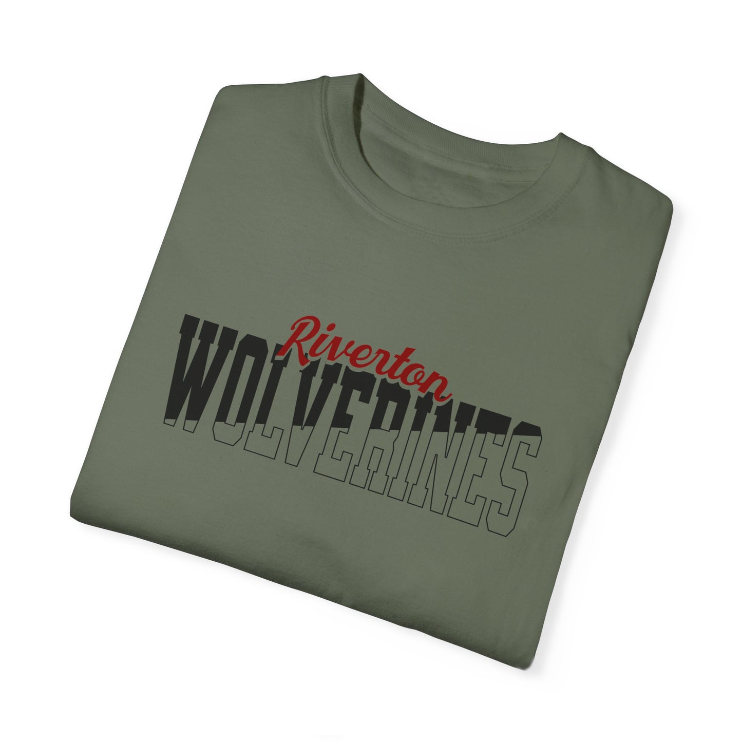 Custom Team Mascot T-Shirt - Personalized School Colors & Bold Collegiate Text