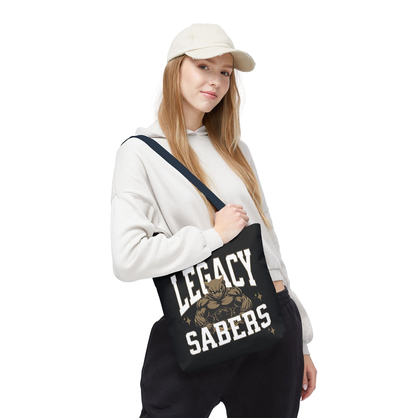 Personalized Muscle Mascot Game Day Tote – Custom School Colors & Bold Collegiate Design
