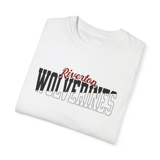 Custom Team Mascot T-Shirt - Personalized School Colors & Bold Collegiate Text