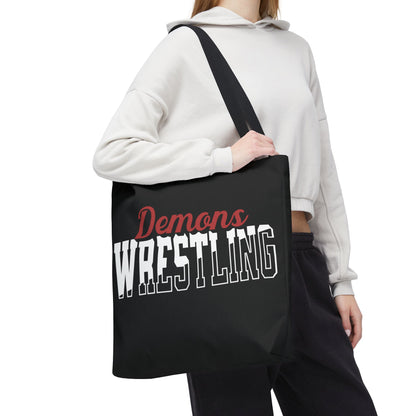 Personalized Wrestling Team Mascot Tote Bag – Custom School Colors & Bold Collegiate Design