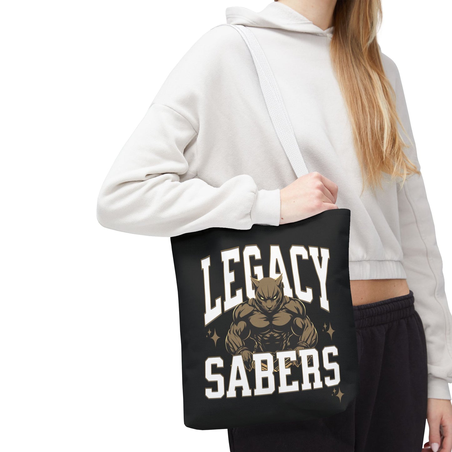 Personalized Muscle Mascot Game Day Tote – Custom School Colors & Bold Collegiate Design
