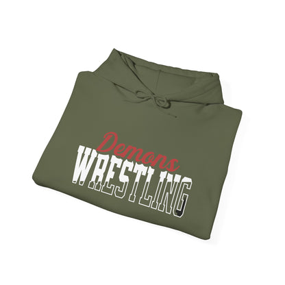 Custom Wrestling Team Mascot Hoodie – Personalized School Colors, Solid & Outline Design