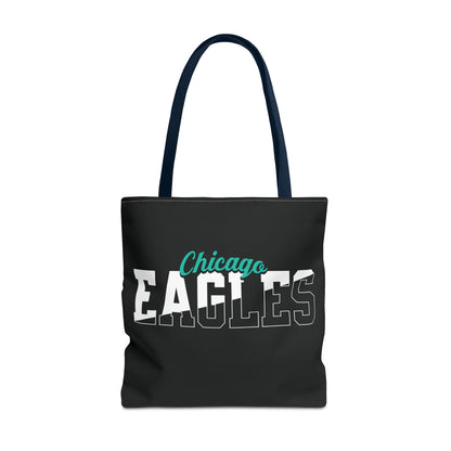 Custom Team Mascot Tote Bag – Personalized School Colors & Half-Solid, Half-Outline Text