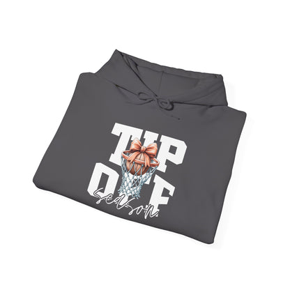 Tip-Off Season Vintage Basketball Hoodie – Retro Coquette Bow Style