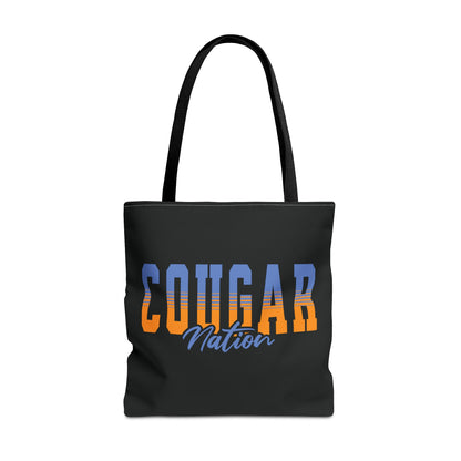 Personalized Team Mascot Nation Tote Bag – Custom School Colors & Collegiate Stripes