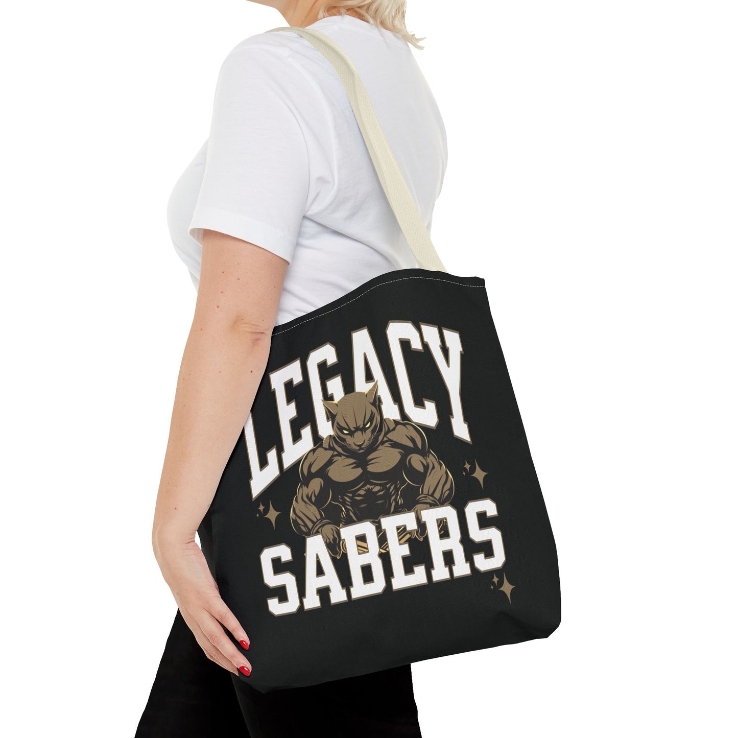 Personalized Muscle Mascot Game Day Tote – Custom School Colors & Bold Collegiate Design
