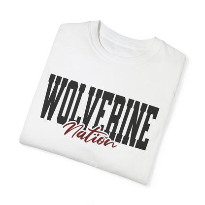 Personalized Team Mascot Nation T-Shirt – Custom School Colors & Collegiate Font