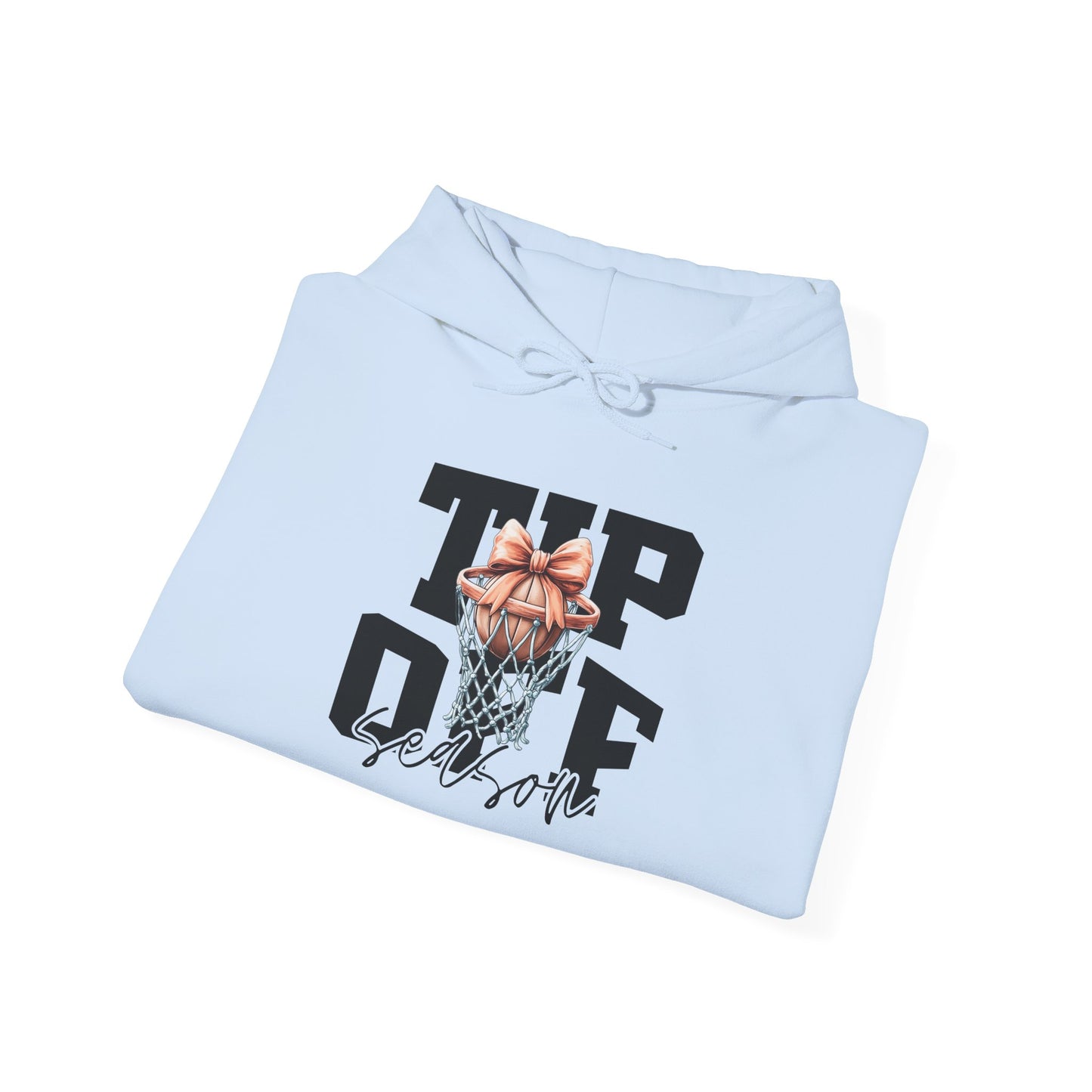 Tip-Off Season Vintage Basketball Hoodie – Retro Coquette Bow Style