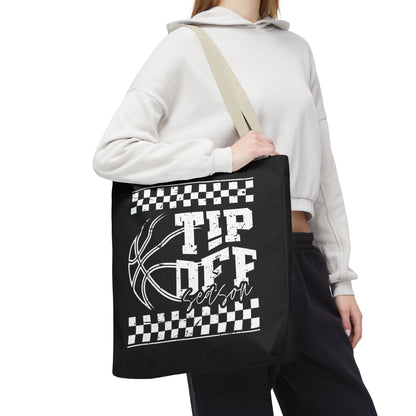 Tip-Off Season Retro Basketball Tote Bag – Vintage Style Game Day Carry-All