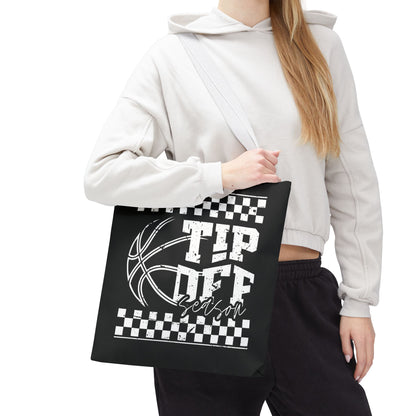 Tip-Off Season Retro Basketball Tote Bag – Vintage Style Game Day Carry-All