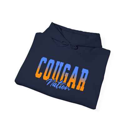 Personalized Team Mascot Nation Hoodie – Custom School Colors & Collegiate Stripes | Gildan Hoodie
