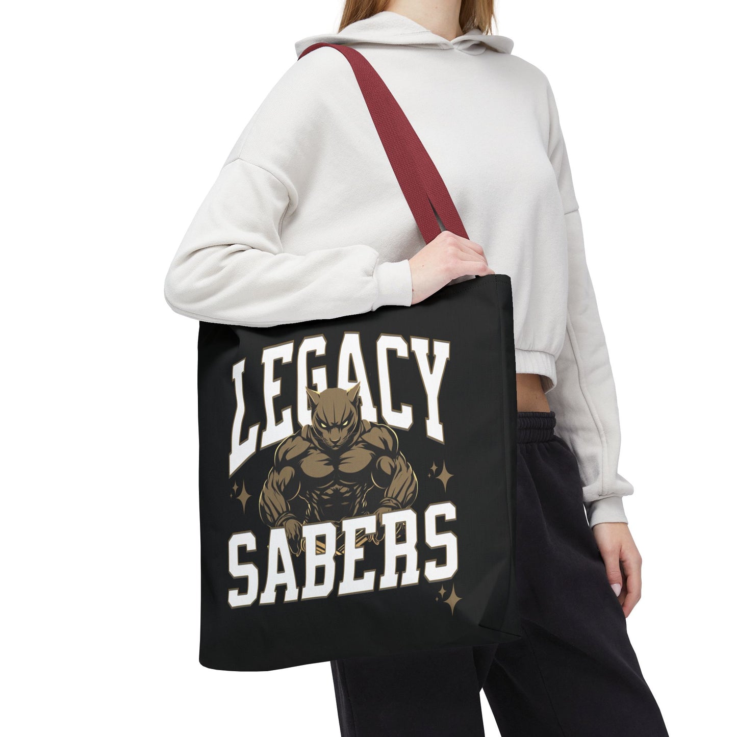 Personalized Muscle Mascot Game Day Tote – Custom School Colors & Bold Collegiate Design