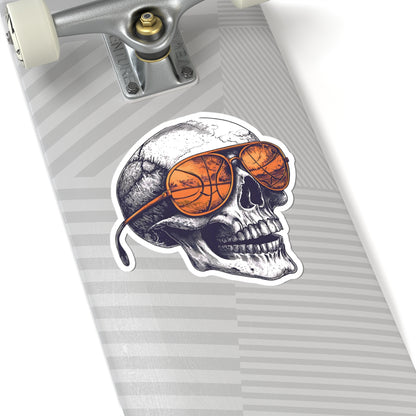 Cool Skull Basketball Kiss-Cut Stickers - Perfect for Sports Fans & Decor