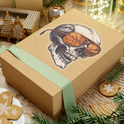 Cool Skull Basketball Kiss-Cut Stickers - Perfect for Sports Fans & Decor