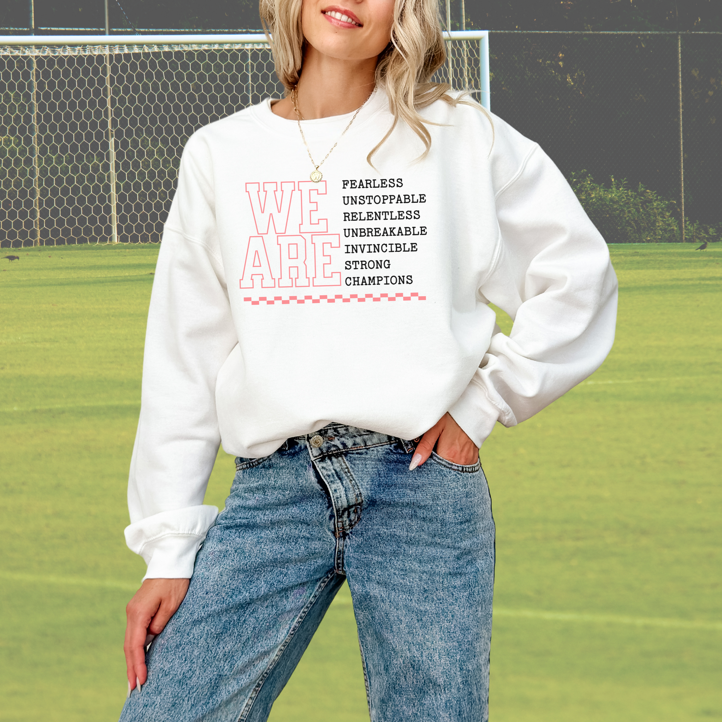 🏆 Motivational Sports Crewneck Sweatshirt | Game Day Athletic Sweatshirt for Basketball, Soccer, Wrestling & More!