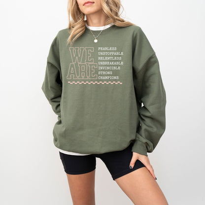 🏆 Motivational Sports Crewneck Sweatshirt | Game Day Athletic Sweatshirt for Basketball, Soccer, Wrestling & More!