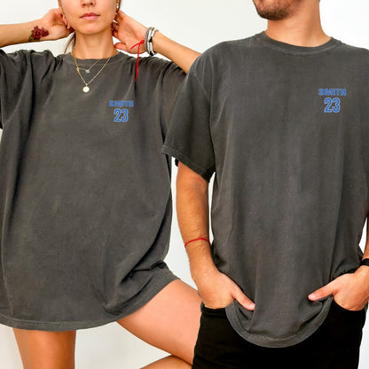 Personalized Men's Soccer T-Shirt – Custom Team Mascot, Name, Number & School Colors – Game Day Shirt for Players & Fans