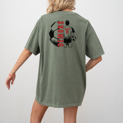 Personalized Men's Soccer T-Shirt – Custom Team Mascot, Name, Number & School Colors – Game Day Shirt for Players & Fans