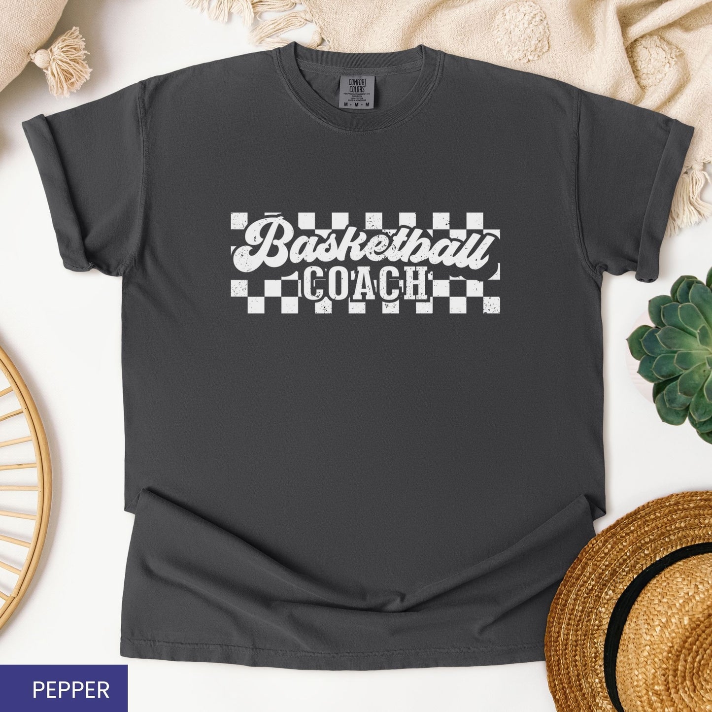 Personalized Retro Basketball T-Shirt – Custom Basketball Coach, Mama, Dad & More