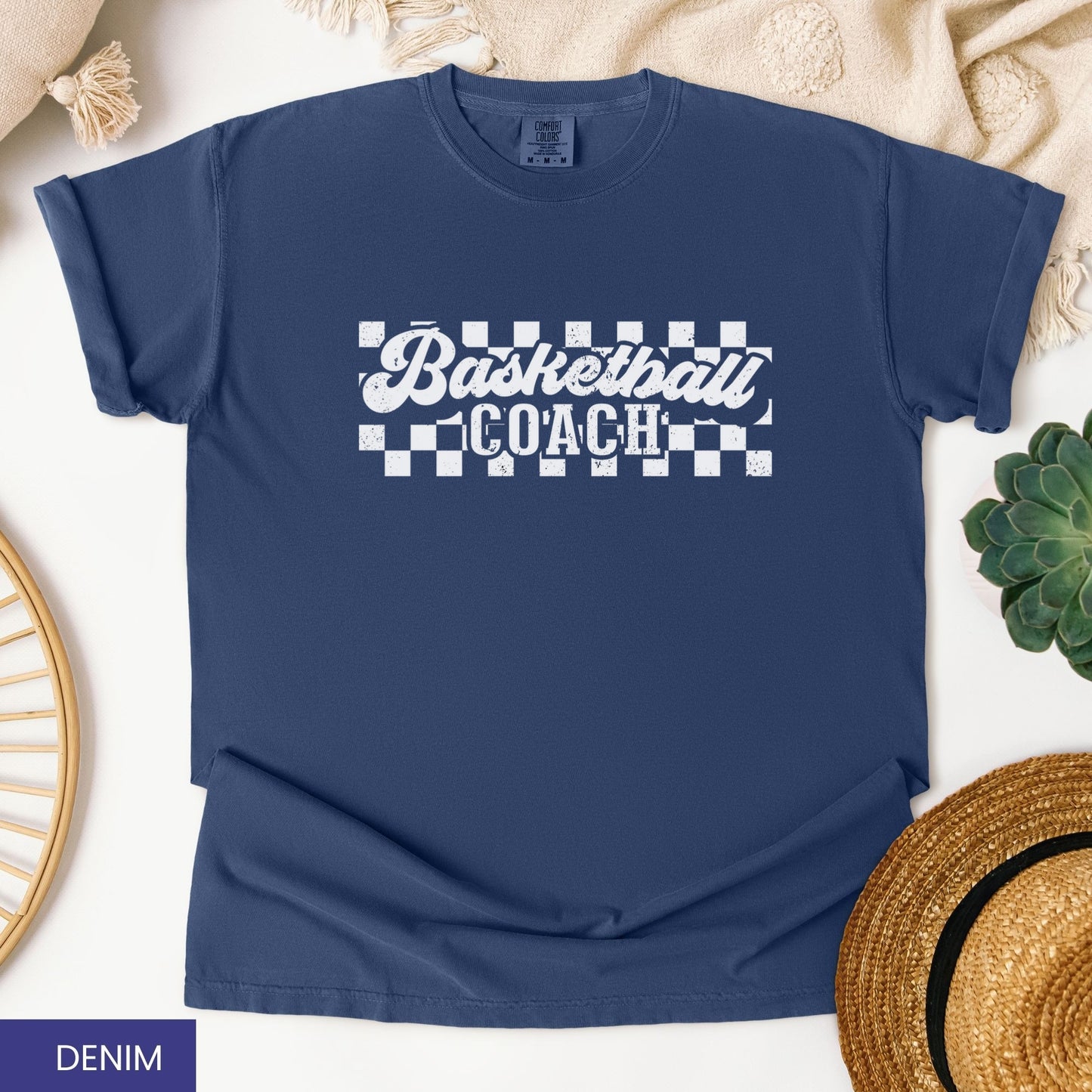 Personalized Retro Basketball T-Shirt – Custom Basketball Coach, Mama, Dad & More