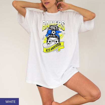 Personalized Retro Soccer Mom T-Shirt – Custom Team Mascot, Colors & Player Name/Number