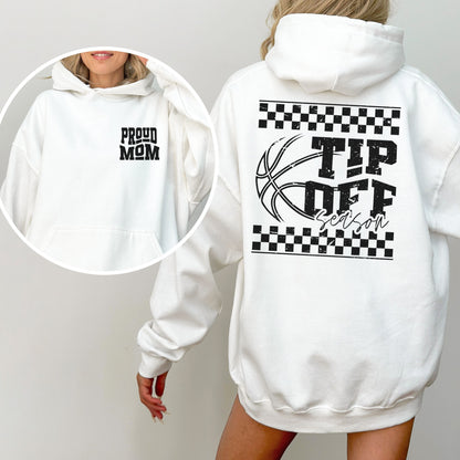 Tip-Off Season Retro Basketball Hoodie – Personalized Game Day Style