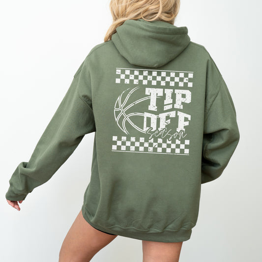 Tip-Off Season Retro Basketball Hoodie – Personalized Game Day Style