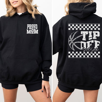 Tip-Off Season Retro Basketball Hoodie – Personalized Game Day Style